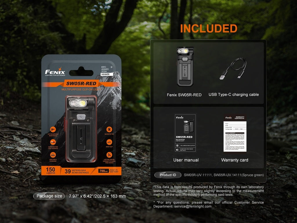Fenix SW05R-RED - 150 lumens Red &amp; White Lights Flashlight ***Will ship around February 28th*** Flashlight Fenix 