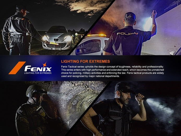 Fenix TK22R rechargeable tactical and duty LED flashlight with 3200 lumens brightness for law enforcement and outdoor use