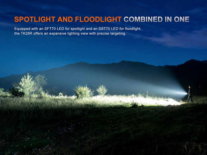 Fenix TK28R rechargeable tactical LED flashlight – High-output rugged duty torch