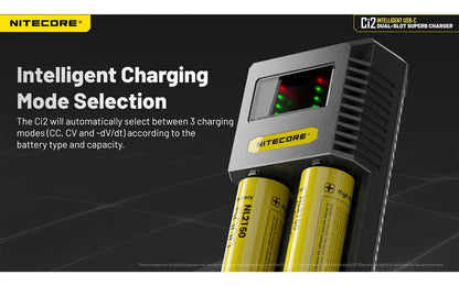 Nitecore Ci2 Dual Slot Universal Battery Charger Battery Charger Nitecore 