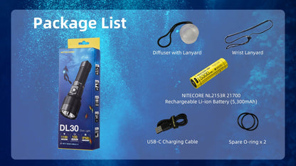 Nitecore DL 30 1100 Lumens Diving Flashlight Flashlight Nitecore 