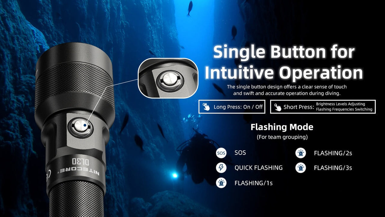 Nitecore DL 30 1100 Lumens Diving Flashlight Flashlight Nitecore 