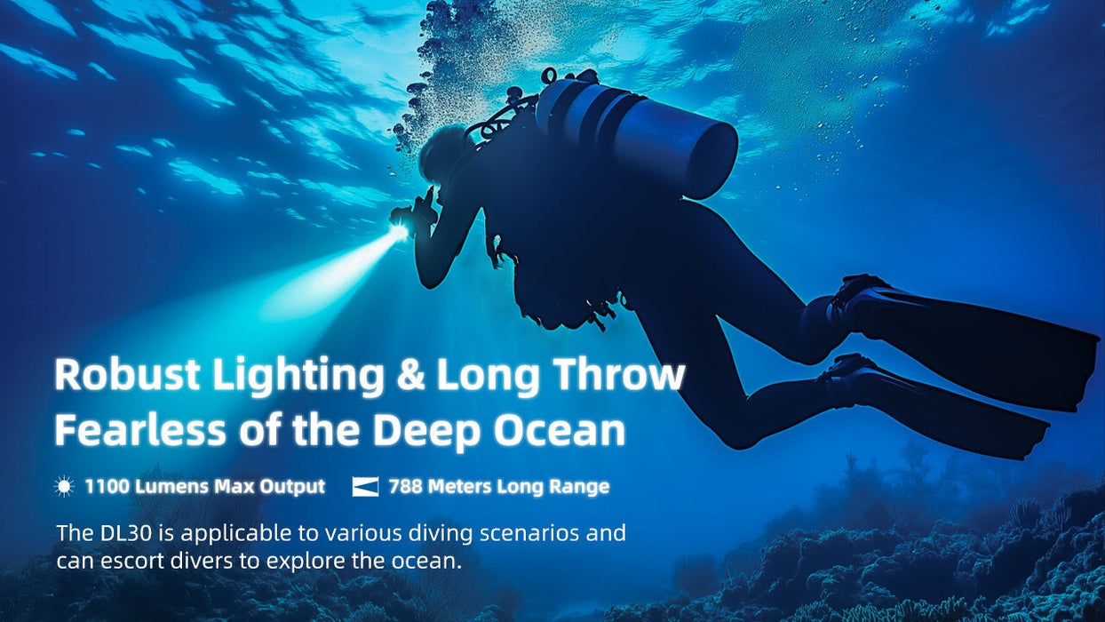 Nitecore DL 30 1100 Lumens Diving Flashlight ***Will ship around May 18th*** Flashlight Nitecore 