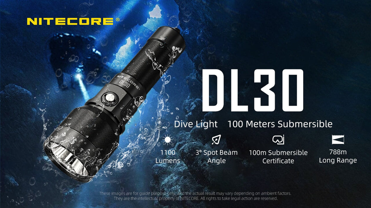Nitecore DL 30 1100 Lumens Diving Flashlight ***Will ship around May 18th*** Flashlight Nitecore 
