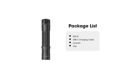 Nitecore EDC31 3500 Lumen Rechargeable EDC Flashlight Flashlight Nitecore 