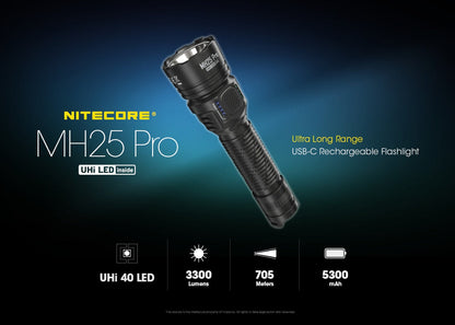Nitecore MH25 Pro Long range Rechargeable Flashlight - 3300Lumens Flashlight Nitecore 