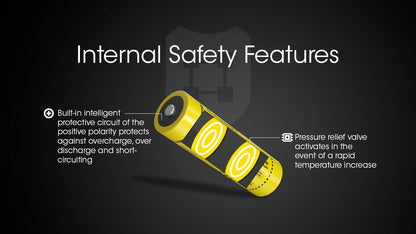 Nitecore NL2153 21700 Li-ion rechargeable 5300mAh battery for flashlights, headlamps, and high-performance electronic devices