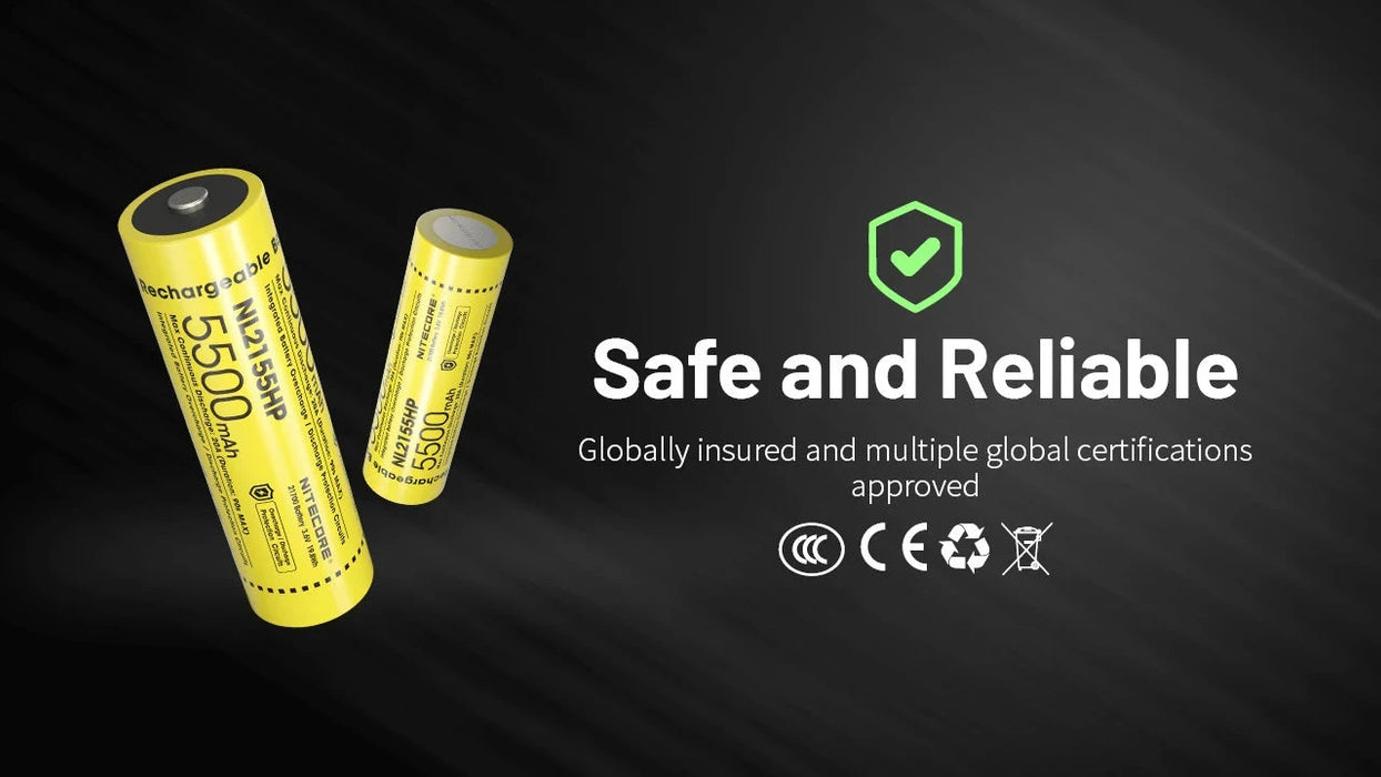Nitecore NL2155HP 5500mAh Rechargeable 21700 Battery Rechargeable Batteries Nitecore 