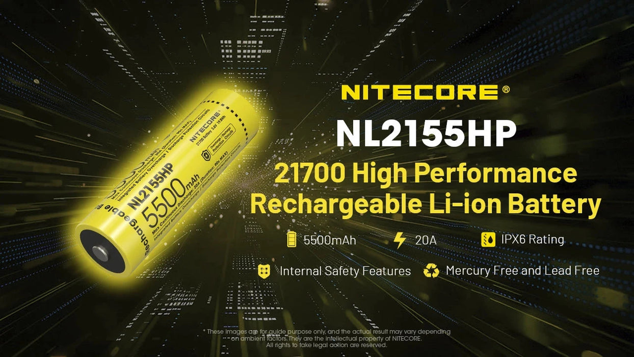 Nitecore NL2155HP 5500mAh Rechargeable 21700 Battery Rechargeable Batteries Nitecore 