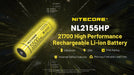 Nitecore NL2155HP 5500mAh Rechargeable 21700 Battery Rechargeable Batteries Nitecore 
