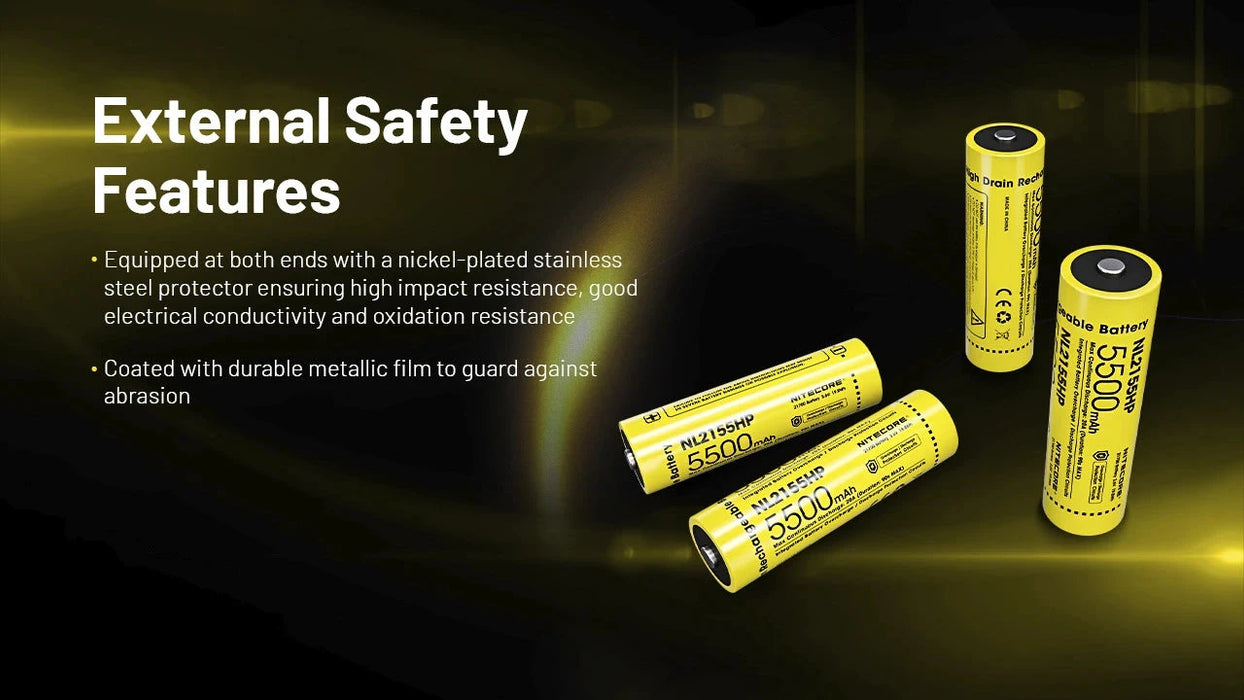 Nitecore NL2155HP 5500mAh Rechargeable 21700 Battery Rechargeable Batteries Nitecore 
