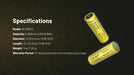 Nitecore NL2155HP 5500mAh Rechargeable 21700 Battery Rechargeable Batteries Nitecore 