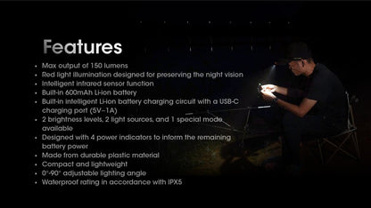 Nitecore NU11 Motion Sensor Clip-On Cap Light Headlamp Nitecore 