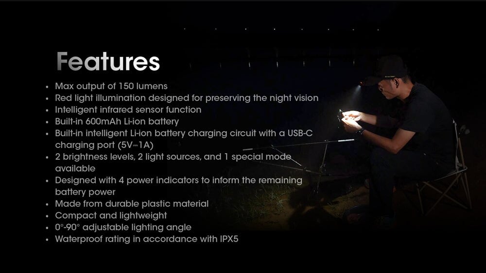 Nitecore NU11 Motion Sensor Clip-On Cap Light Headlamp Nitecore 