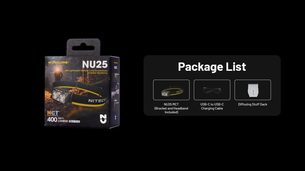 Nitecore NU25 MCT Multi-Temperature Rechargeable Headlamp Headlamp Nitecore 
