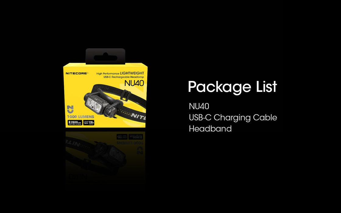 Nitecore NU40 Rechargeable running headlamp Headlamp Nitecore 