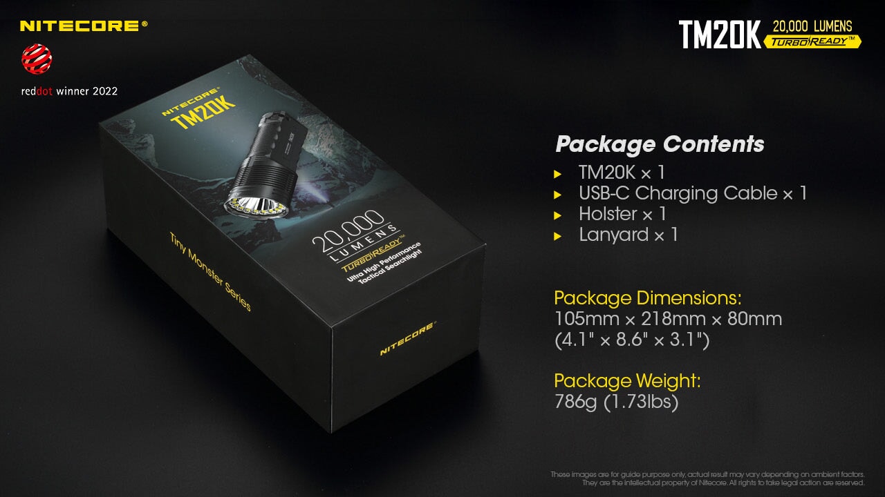 Nitecore TM20K 20000 Lumens LED Flashlight Flashlight Nitecore 