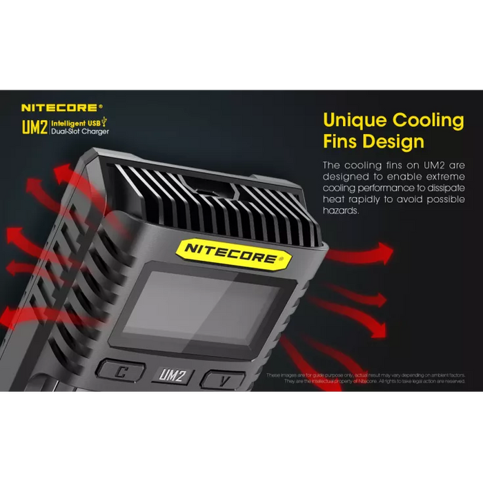 Nitecore UM2 Intelligent USB-C Dual-Slot Battery Charger Battery Charger Nitecore 