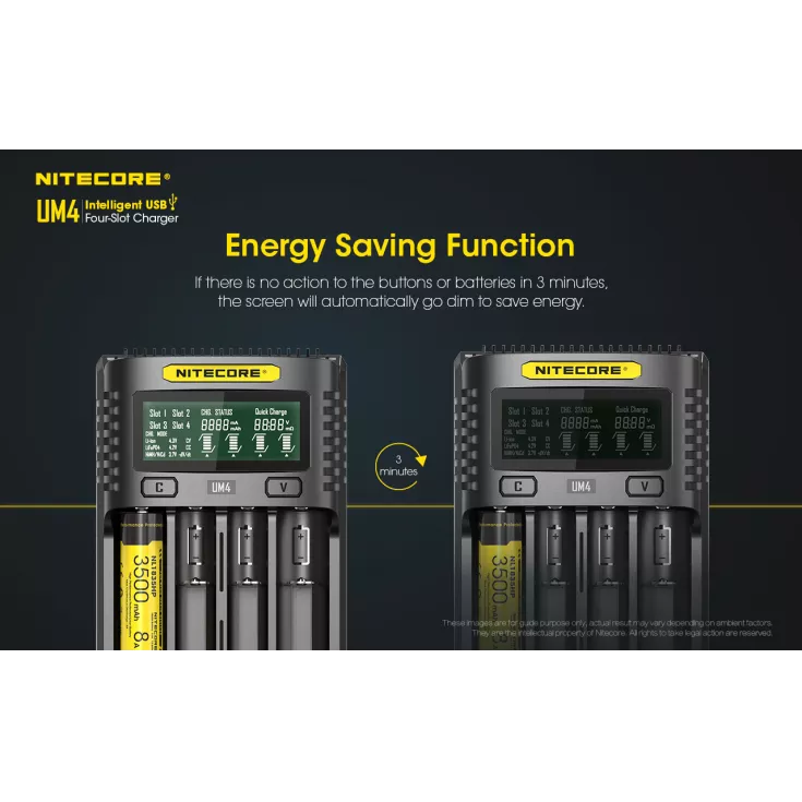 Nitecore UM4 Intelligent USB-C Four-Slot Battery Charger Battery Charger Nitecore 