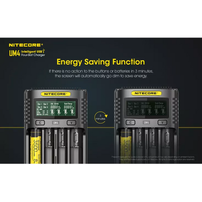 Nitecore UM4 Intelligent USB-C Four-Slot Battery Charger Battery Charger Nitecore 