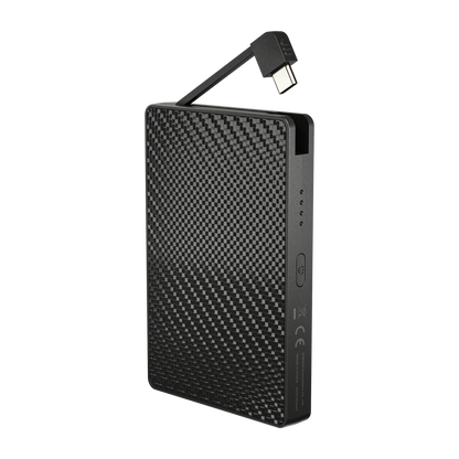 “Nitecore 10,000mAh pocket power bank with built-in charging cable – Compact fast-charge portable battery”