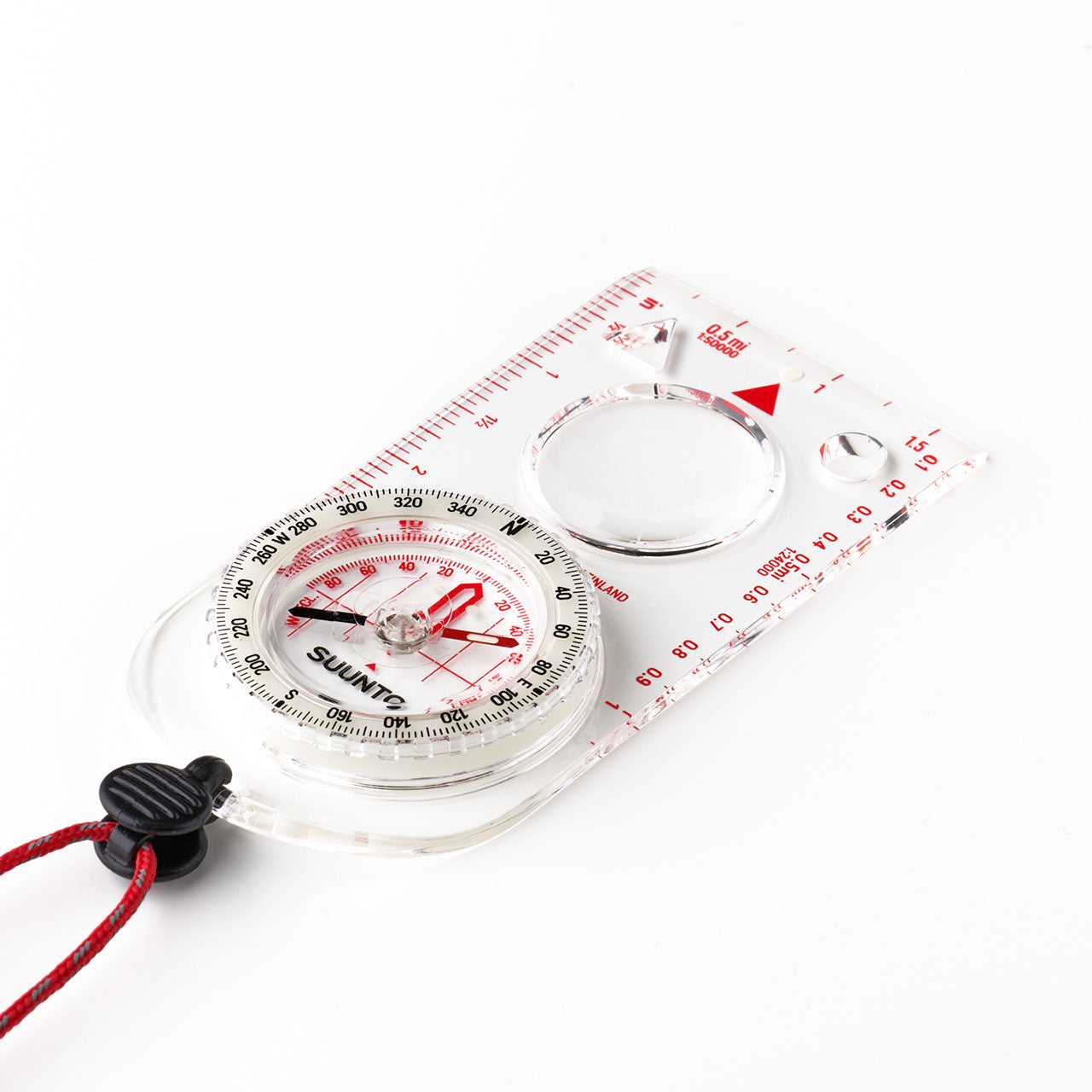 Suunto A-30 SH Metric baseplate compass with glow markings and metric scales for outdoor navigation