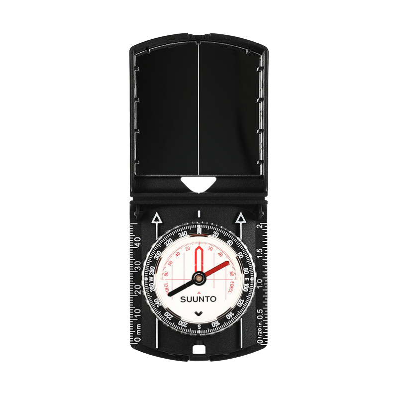 Suunto MCB NH Mirror Compass with high-precision needle and mirror sighting for outdoor navigation and adventure use