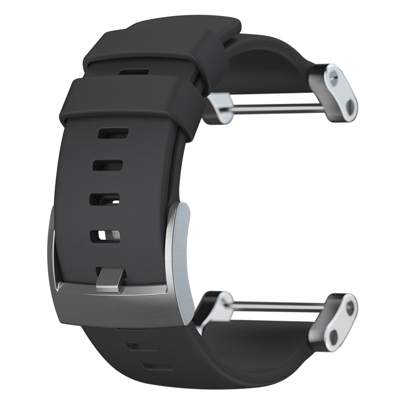 Suunto Core black flat silicone replacement strap for outdoor and sports use