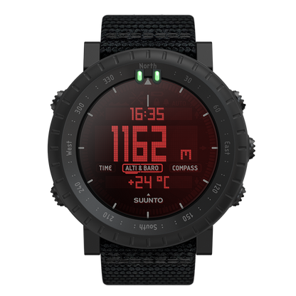 Suunto Core Alpha Sports Watch with altimeter, barometer, and compass for tactical outdoor and cycling adventures