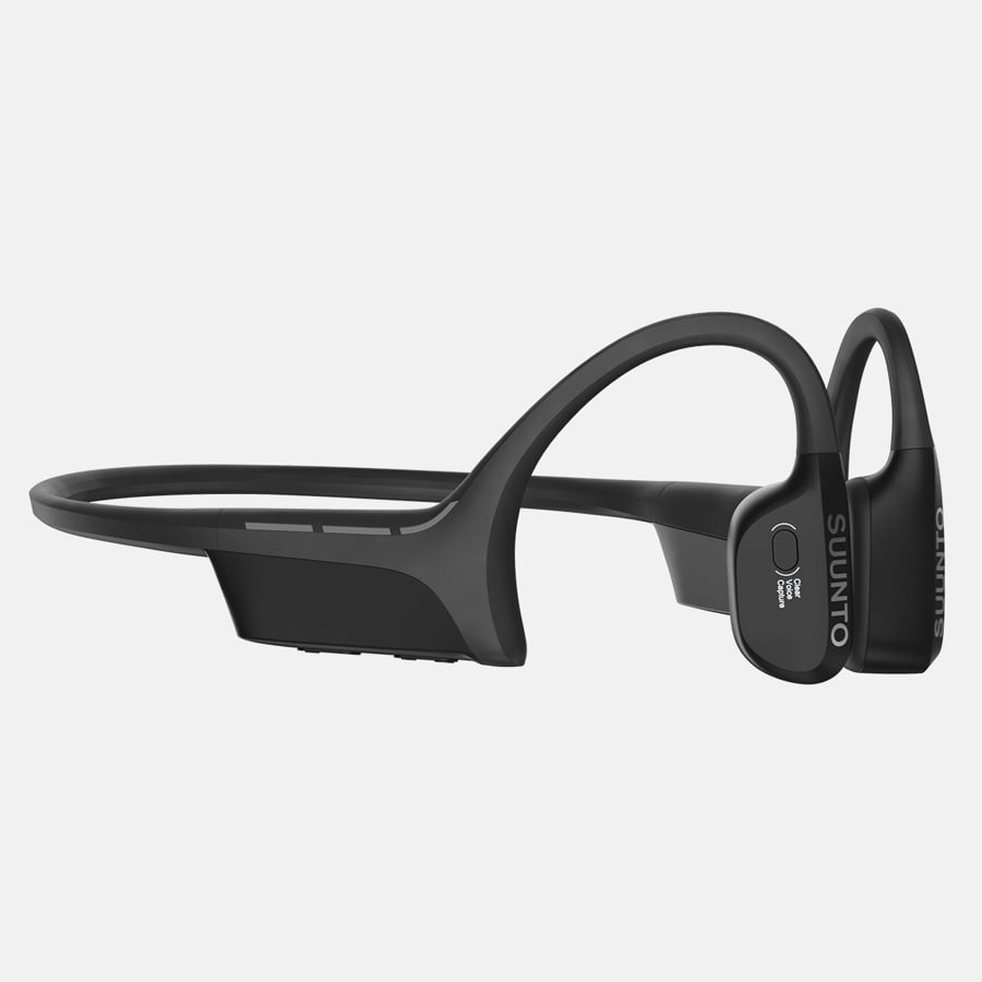 Suunto Wing open-ear wireless sports headphones designed for cycling, running, and outdoor training