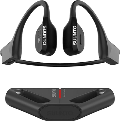 Suunto Wing open-ear wireless sports headphones designed for cycling, running, and outdoor training