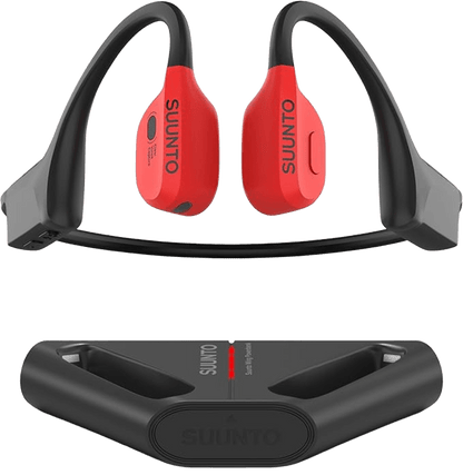Suunto Wing open-ear wireless sports headphones designed for cycling, running, and outdoor training