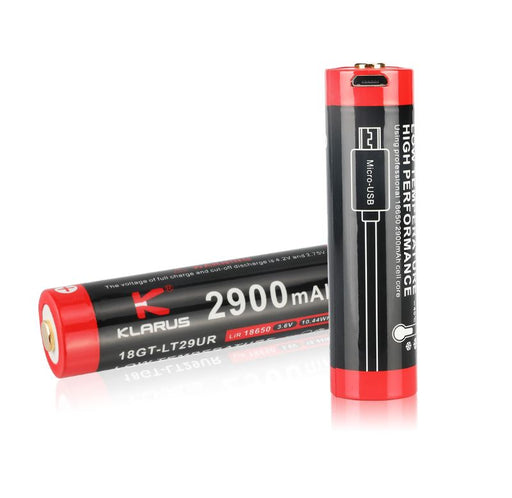 Klarus 18GT-LT29UR 2900mAh High Discharge 18650 Li-ion Battery Rechargeable Batteries Klarus 