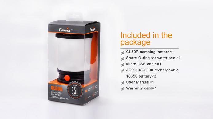 Fenix CL30R LED Camping Lantern (Black) Camping Lantern Fenix 