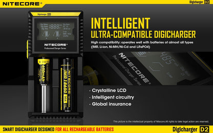 Nitecore D2 Digi Universal Battery Charger Battery Charger Nitecore 