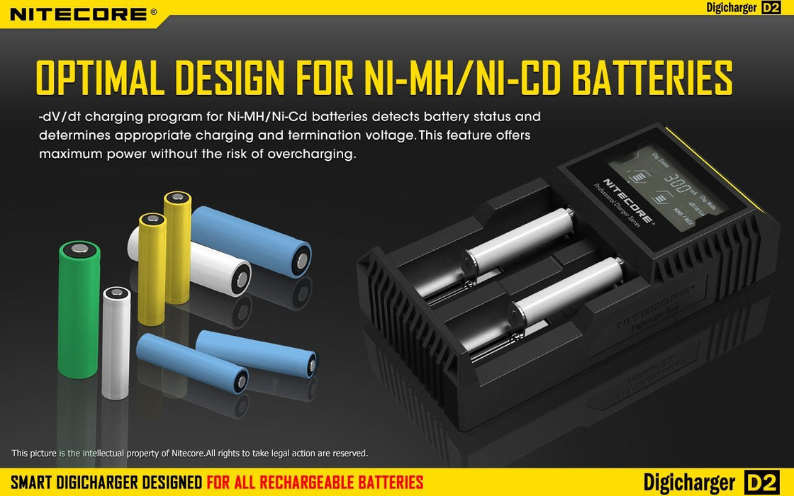 Nitecore D2 Digi Universal Battery Charger Battery Charger Nitecore 