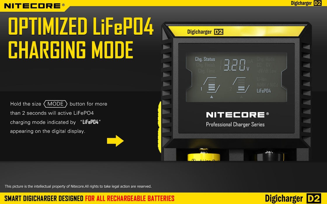 Nitecore D2 Digi Universal Battery Charger Battery Charger Nitecore 