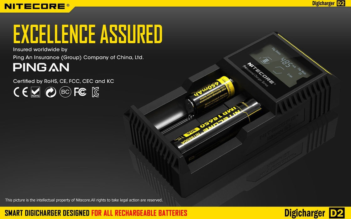 Nitecore D2 Digi Universal Battery Charger Battery Charger Nitecore 