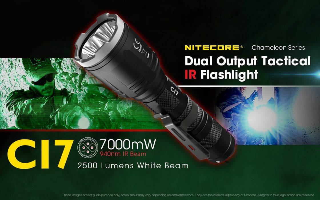Nitecore CI7 2500 Lumen White & InfraRed LED Flashlight - Special order only
