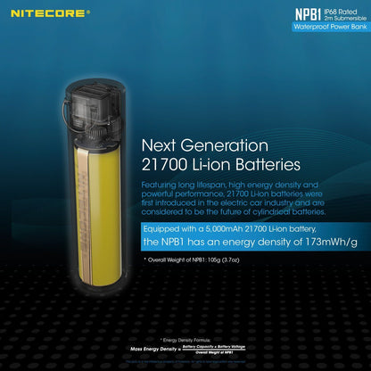 Nitecore NPB1 5000mAh Waterproof Power Bank Battery Charger Nitecore 
