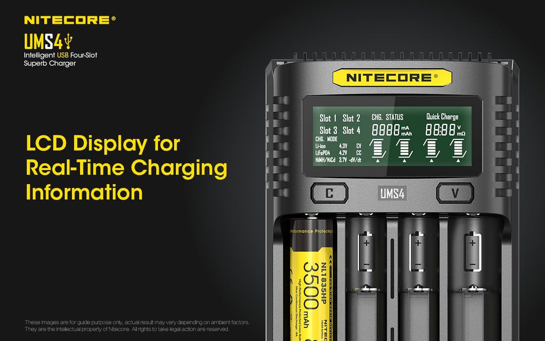 Nitecore UMS4 Intelligent USB Four-Slot Superb Charger Battery Charger Nitecore 