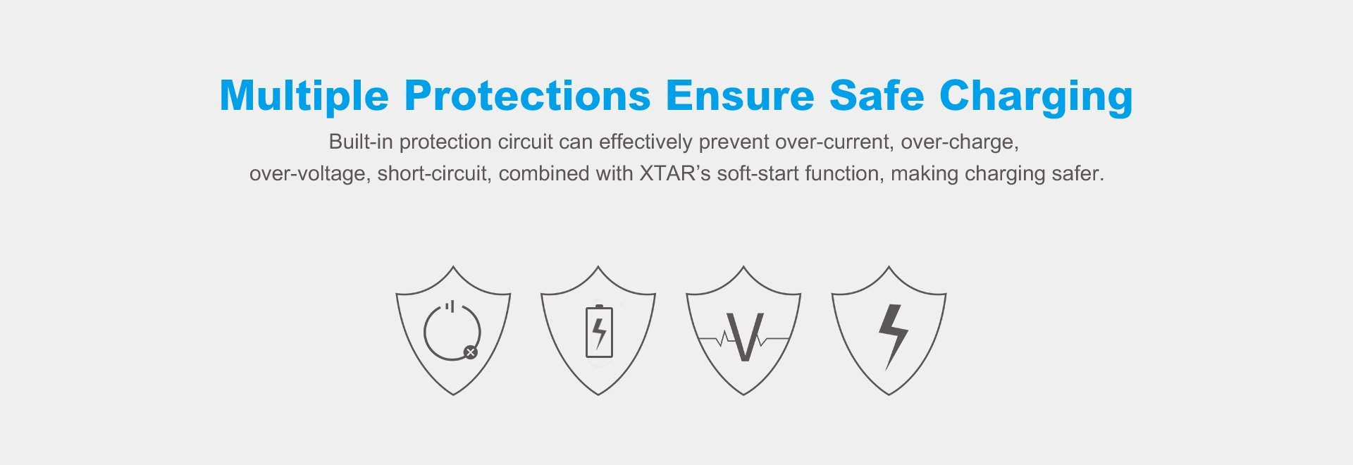XTAR PB2S multiple protections ensure safe charging