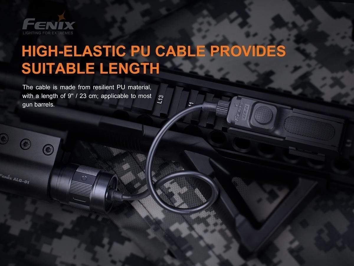 Fenix AER-04 tactical remote pressure switch for flashlights providing instant light activation for military, hunting, and duty use