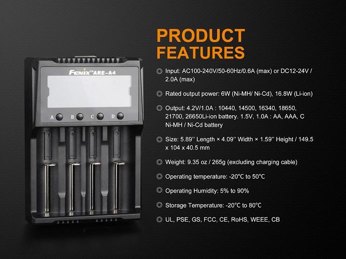 Fenix Are-A4 Smart Battery Charger Battery Charger Fenix 