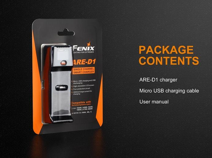 Fenix ARE-D1 Single Bay Smart Battery Charger Battery Charger Fenix 