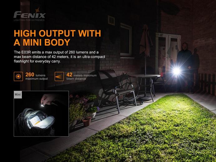 Fenix E03R Rechargeable LED Keychain Flashlight Flashlight Fenix 