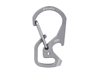 Fenix ALB-20 TC4 titanium alloy snap hook multi-purpose carabiner clip for keys, tools, camping, and outdoor gear