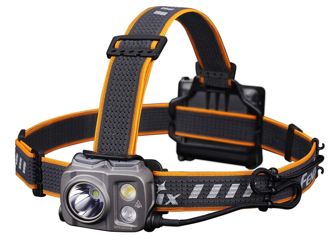 Fenix HP16R high-performance rechargeable LED headlamp with 1300 lumens brightness for camping, hiking, rescue, and outdoor lighting