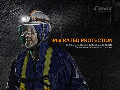 Fenix HP16R high-performance rechargeable LED headlamp with 1300 lumens brightness for camping, hiking, rescue, and outdoor lighting