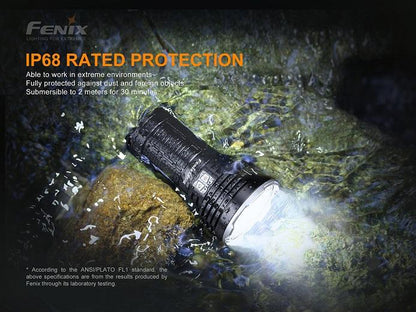 Fenix LR50R rechargeable multifunctional LED searchlight with 12,000 lumens brightness for search, rescue, and outdoor professional lighting